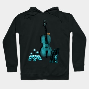 Awesome dark fantasy violin with skulls Hoodie